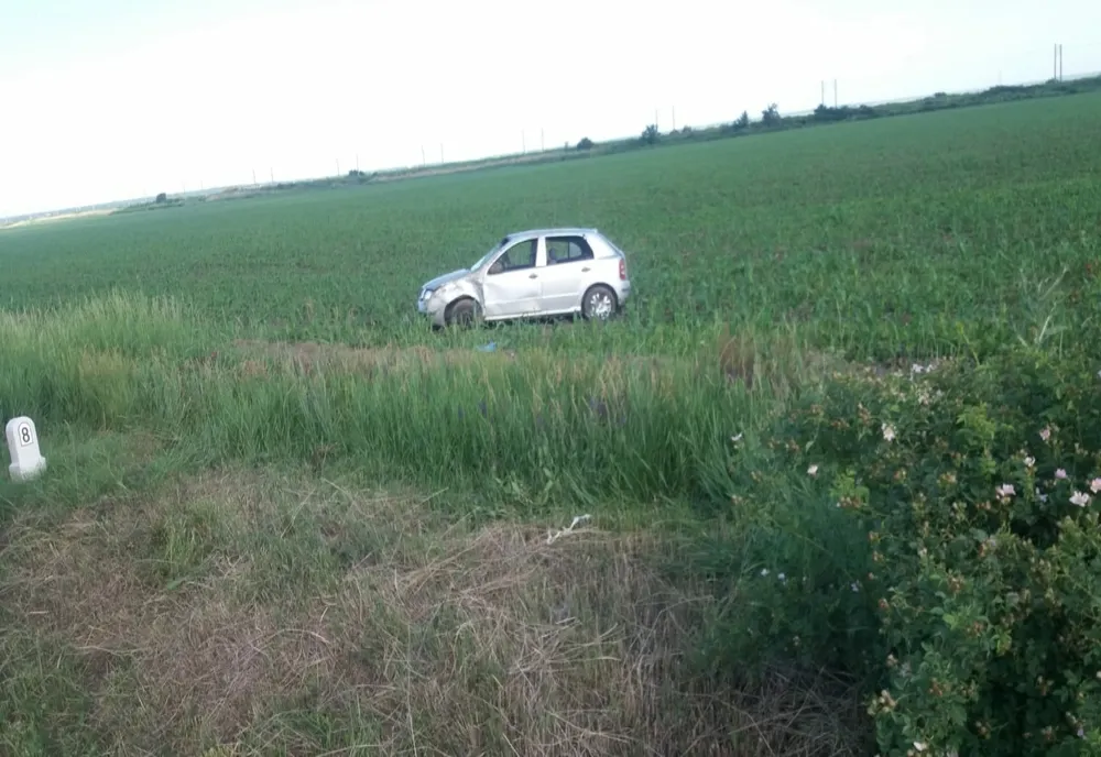 Foto/ Accident de circulație pe DN1BE577, la ieșire din Ulmeni.