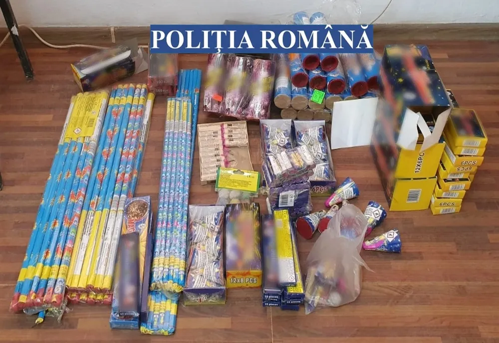 Articole pirotehnice confiscate de poliţiştii de la Glodeanu Sărat