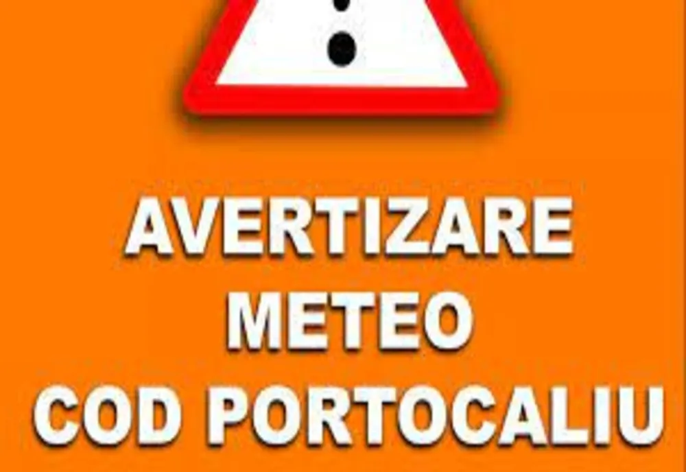 COD PORTOCALIU de averse torențiale care vor acumula peste 35...40 l/mp