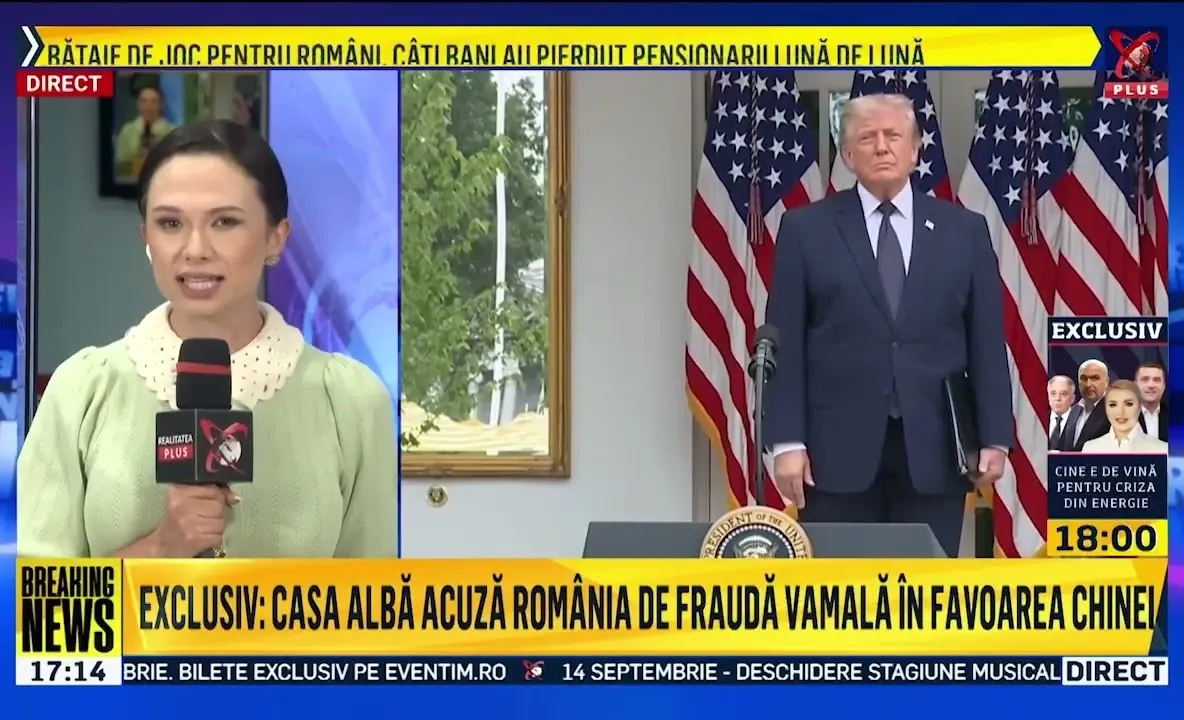 România apare într-un document al Casei Albe privind o schemă prin care China ar ocoli tarifele impuse de administrația Trump. Informații obținute în exclusivitate de jurnalista Ana Maria Păcuraru