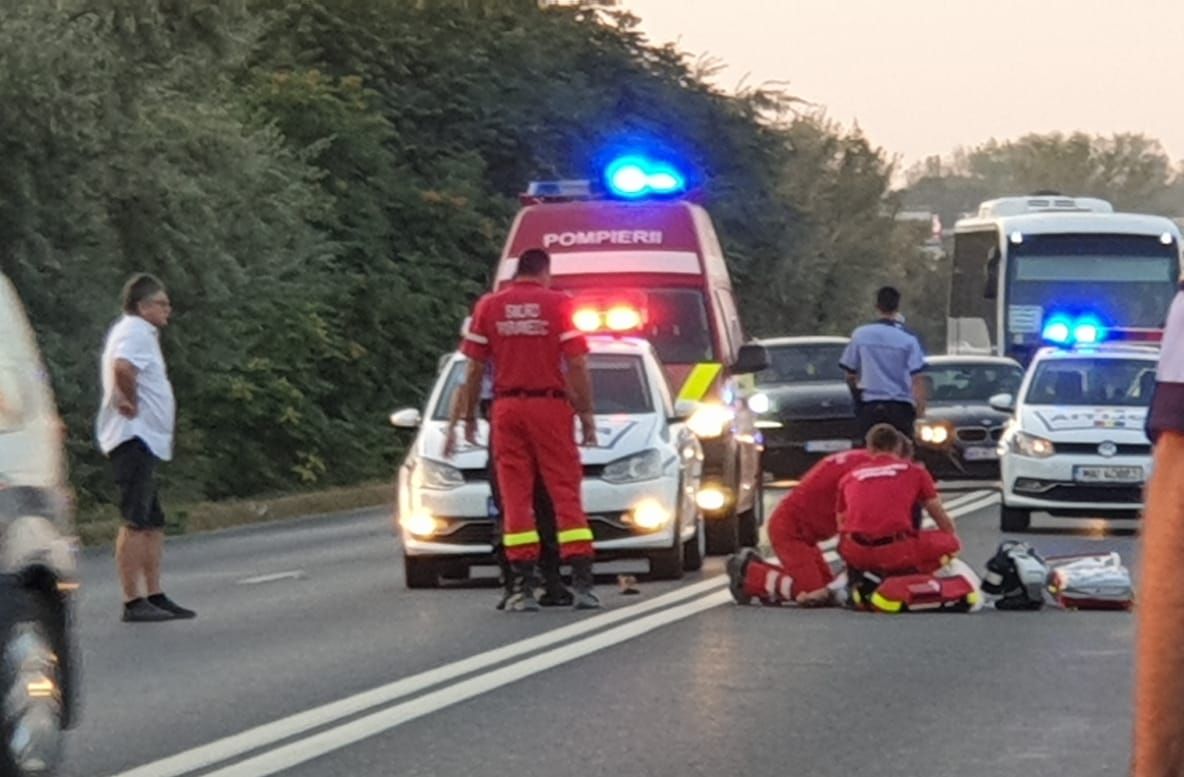 VIDEO| Pieton buzoian, spulberat de o mașină intre Eforie Nord și Sud