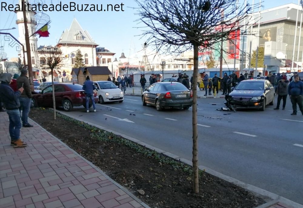 Accident rutier, chiar în centrul Buzăului