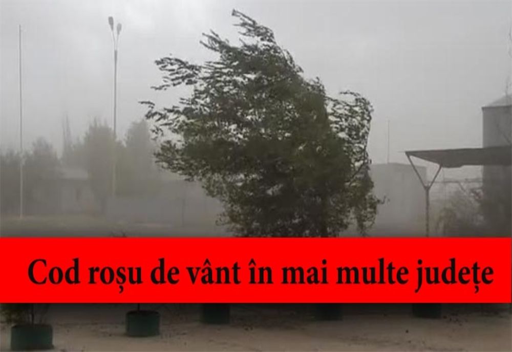 Județul Buzău, sub cod roșu de vânt