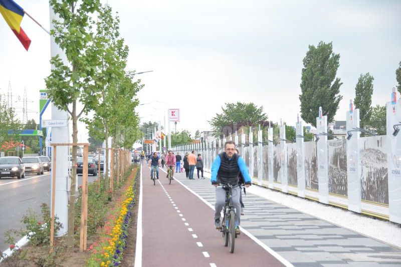 Biciclist accidentat, pe zebră