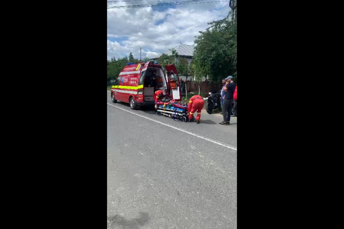 Video- Accident moto, la Monteoru