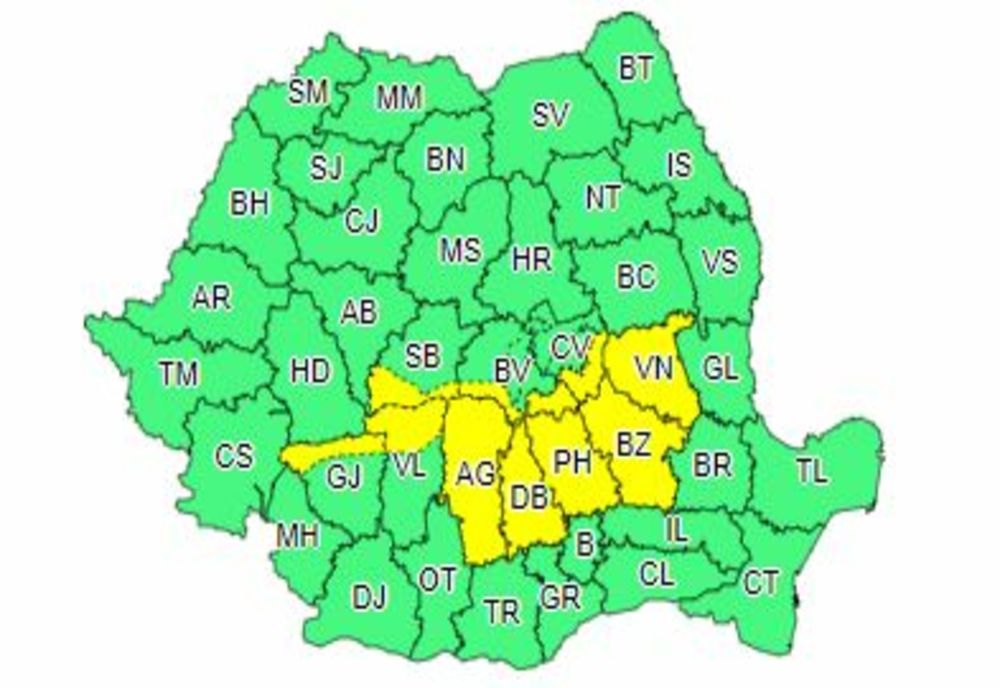 Cod galben pentru județul Buzău