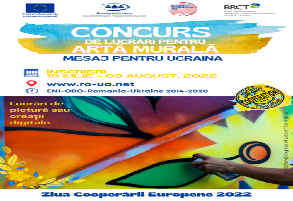 CONCURS de lucrări pentru ARTĂ MURALĂ „Mesaj pentru Ucraina”