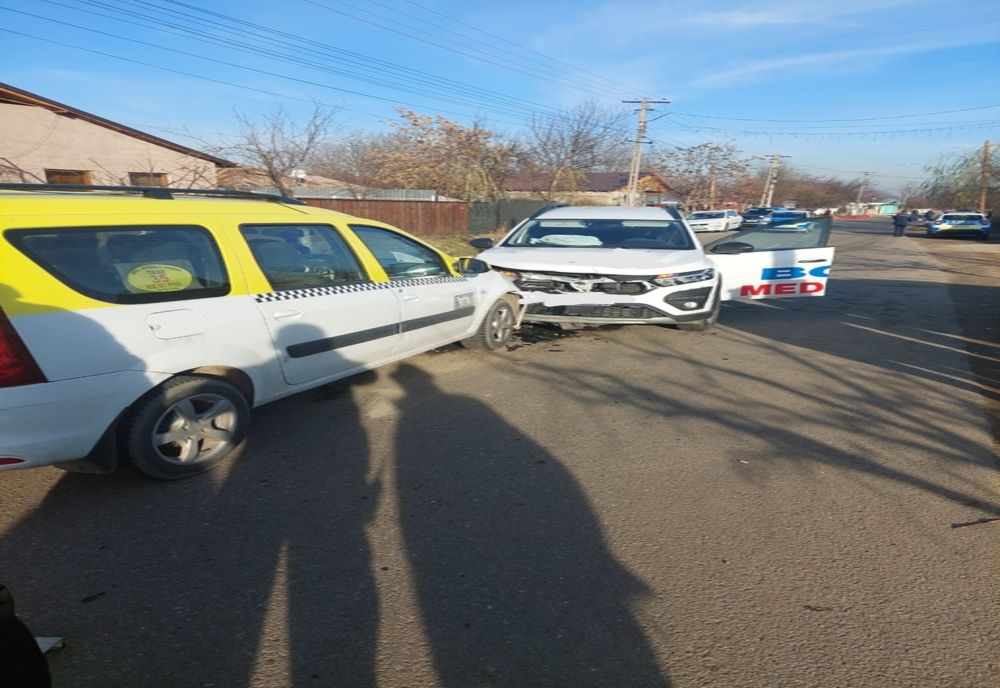 Accident frontal pe DJ 203A, în localitatea Greabănu
