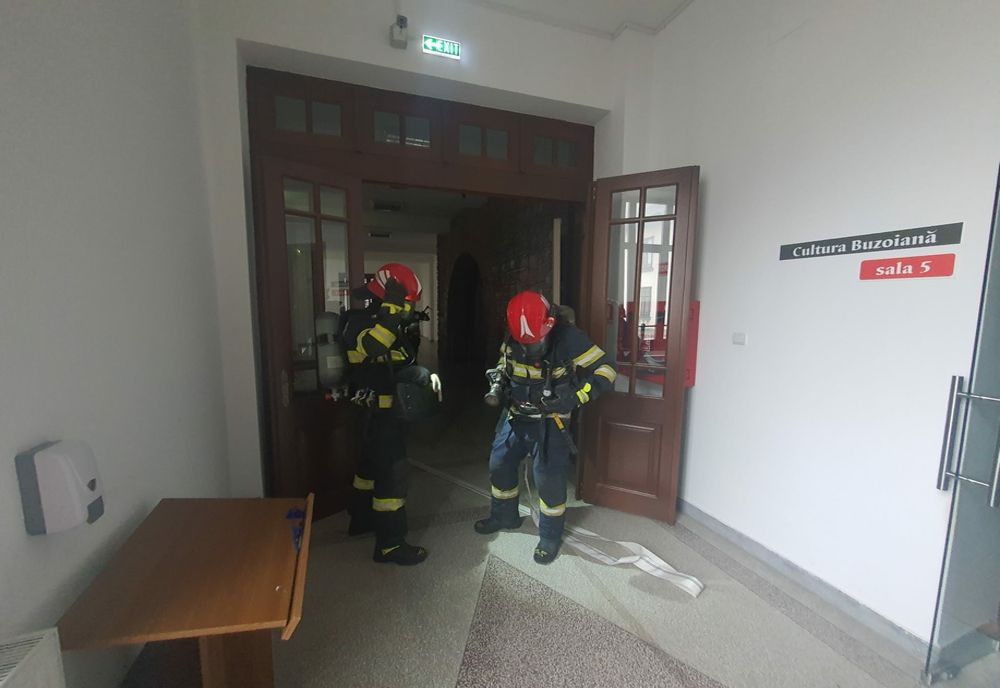Simulare incendiu la Muzeul Județean Buzău