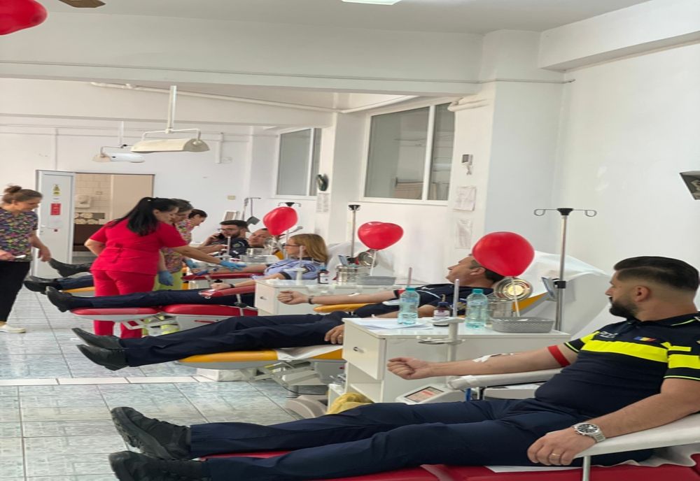 Ziua Mondială a Donatorului de Sânge marcată de polițiștii din Buzău