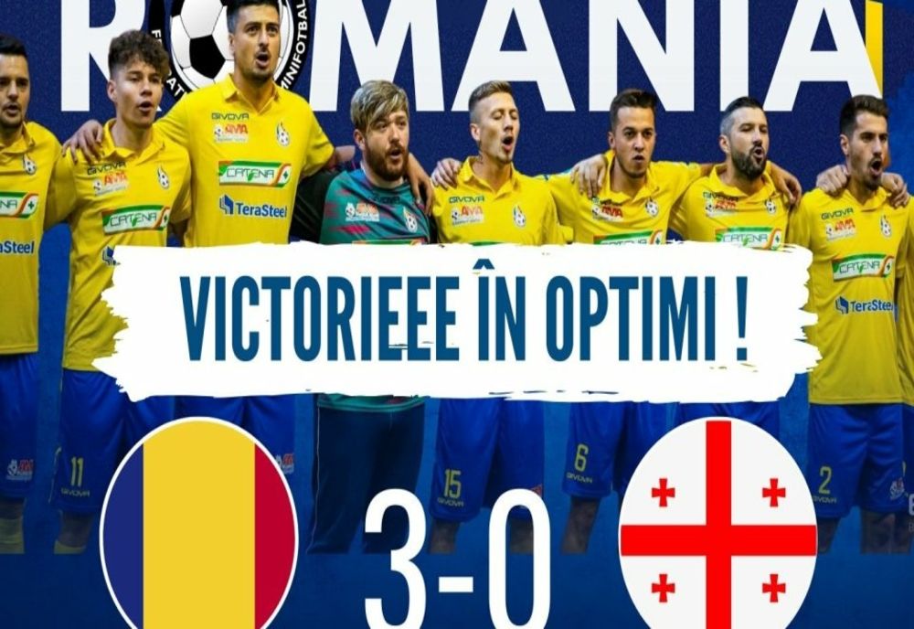 România este în sferturile de finală ale Campionatului European de minifotbal