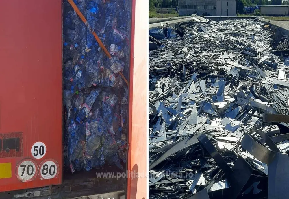 Peste 37 de tone deșeuri metalice și din plastic, oprite la PTF Giurgiu