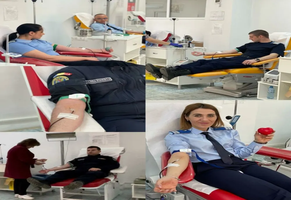 ”Donează sânge! Salvează o viață!” - Încă o misiune îndeplinită a jandarmilor buzoieni