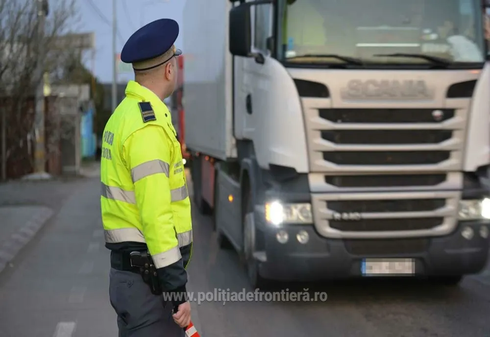 Un brăilean depistat băut la volanul unui TIR, pe pe DN2E85, în localitatea Mihăileşti, din județul Buzău