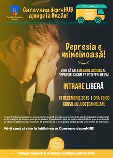 Flyer - Caravana depreHUB - fata