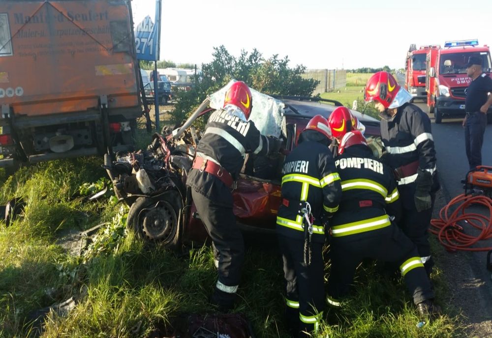 Accident grav pe E85. Trei mașini sunt implicate în coliziune