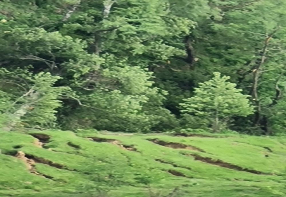 Pământul o ia la vale văzând cu ochii în zona  Bâsca Rozilei