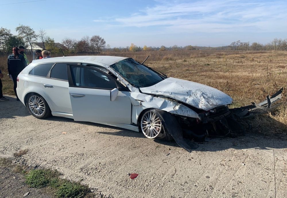Foto: Accident cu o persoană rănită pe DN2E85 la ieșire din Buzău către Potârnichești