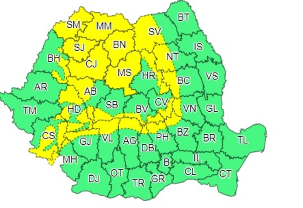 Cod galben de viscol în zonele montane