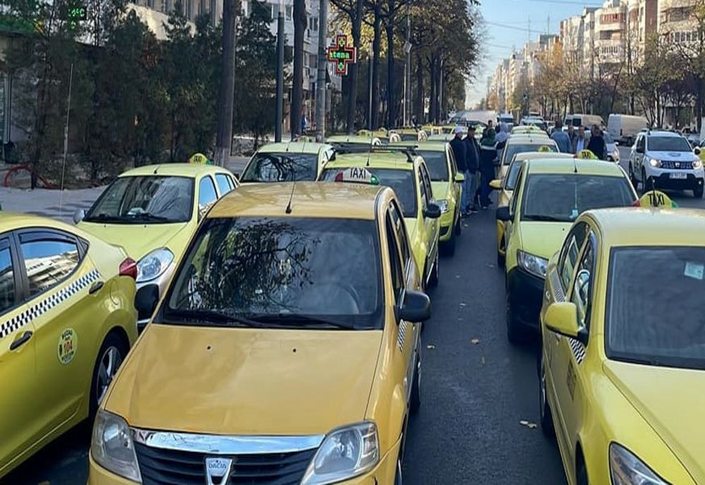 Protest al taximetriștilor din Buzău