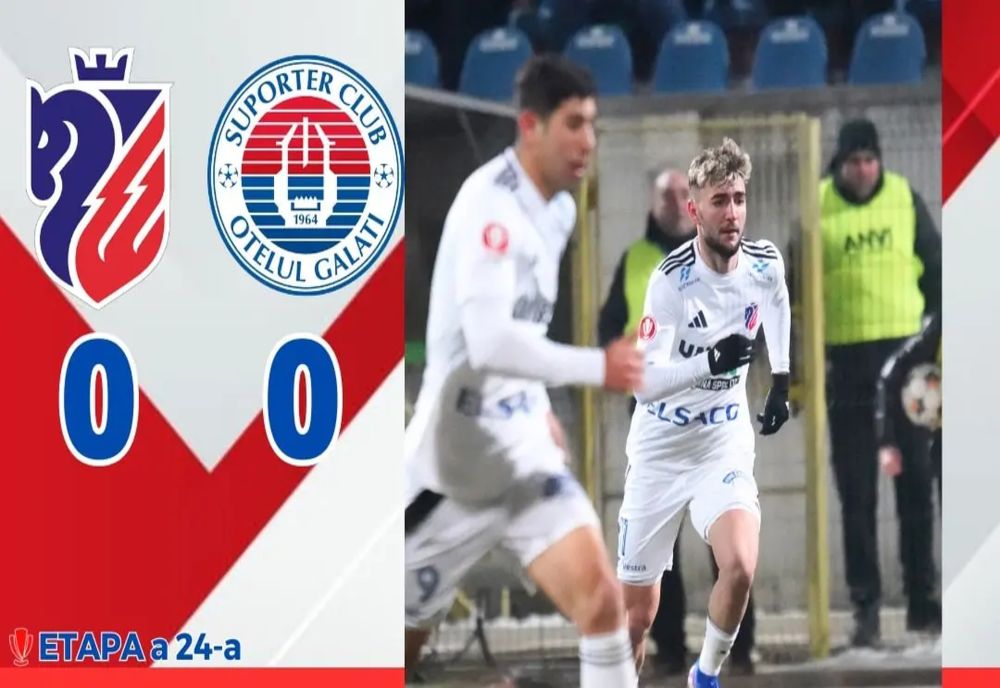 Remiză albă între FC Botoșani și Oțelul Galați, în ultimul meci din etapa 24 din Superligă