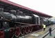 Locomotivă cu abur, amplasată în faţa Gării din Buzău