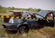 Foto: Două persoane rănite după ce s-au răsturnat cu mașina în afara părții carosabile