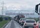Cozi kilometrice pe DN10, din cauza unui camion răsturnat